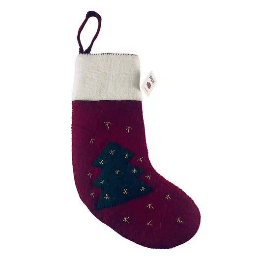 Stor Julstrumpa - Handgjord - 100% ren ull