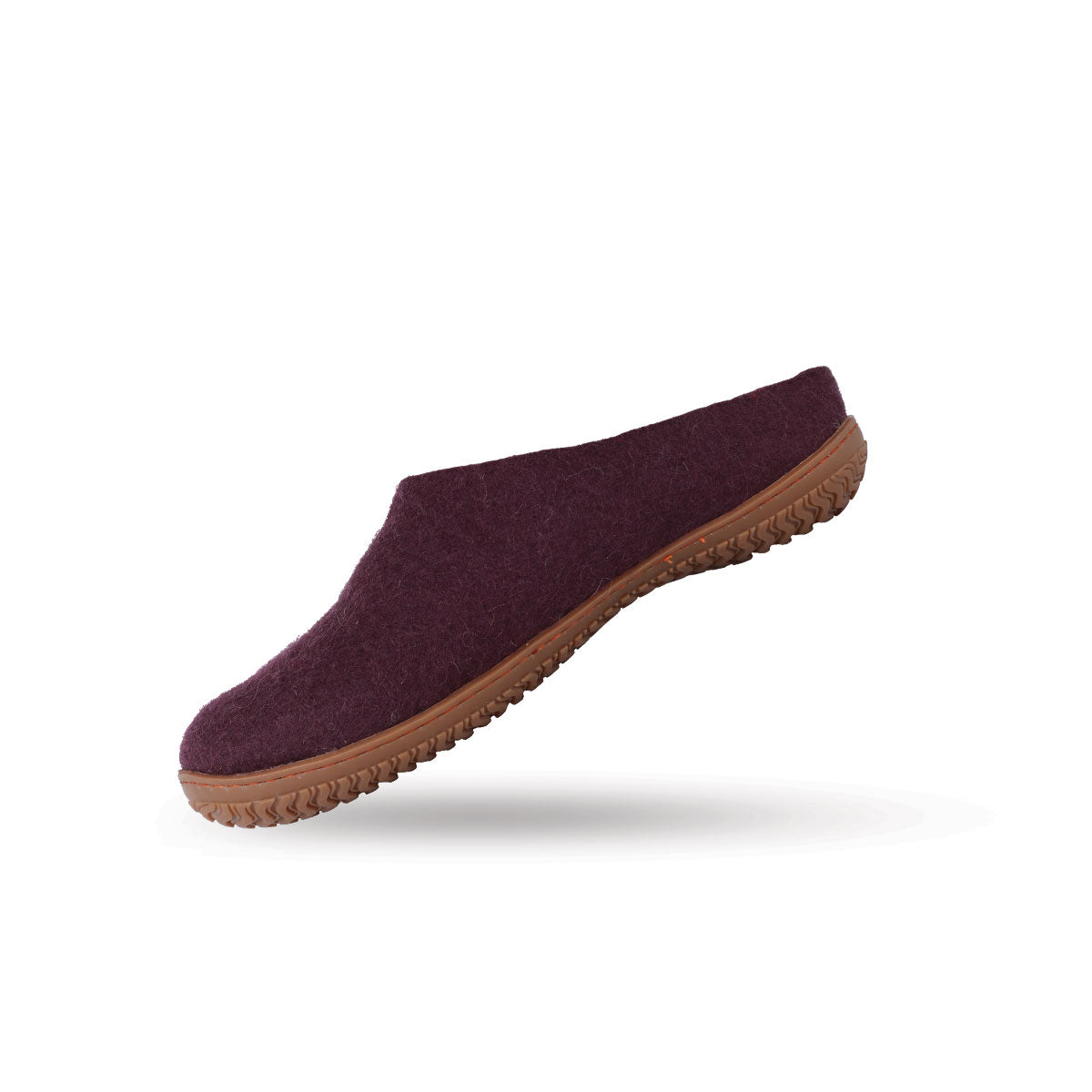 Ulltofflor (100% ren ull) - Modell Lila med gummisula