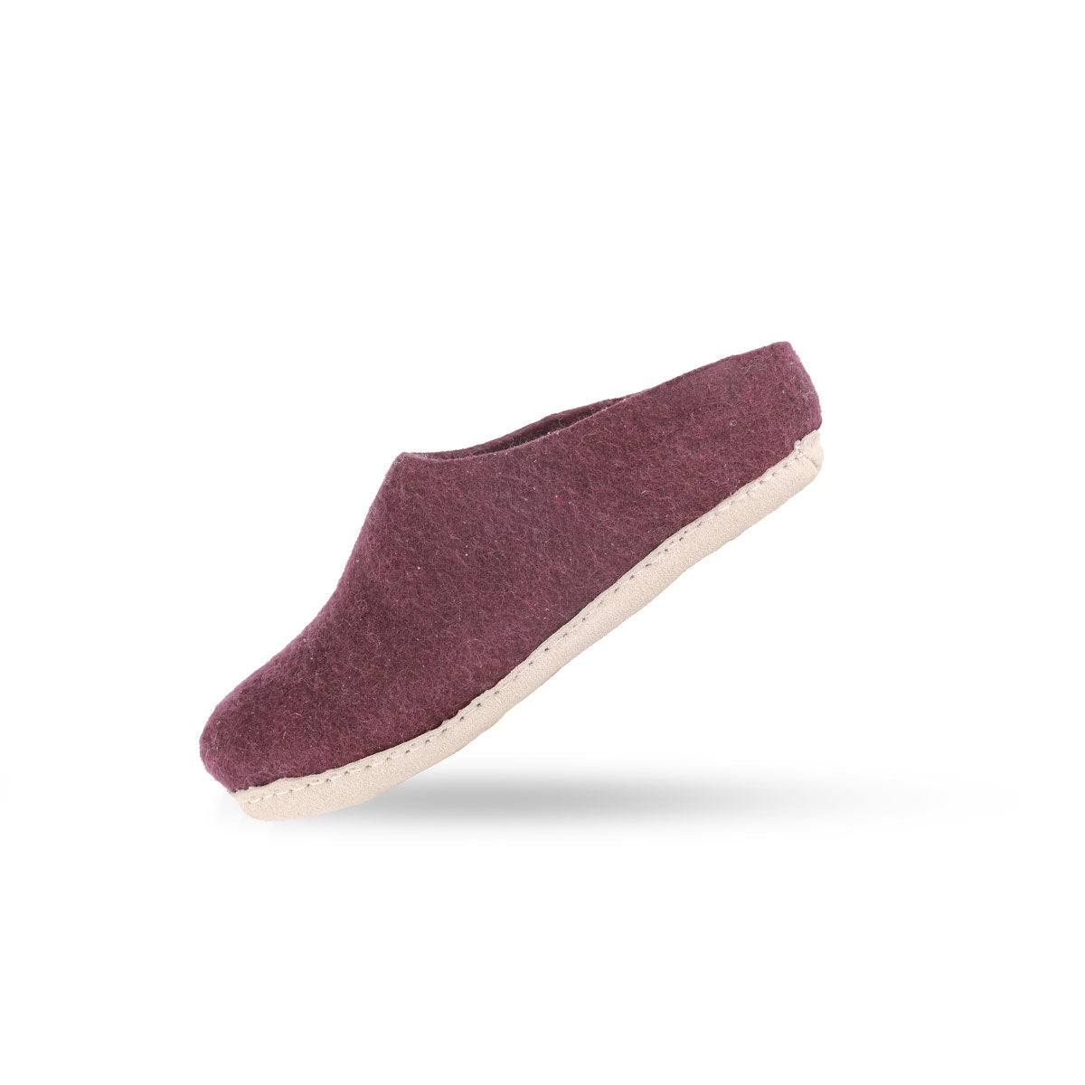 Ulltofflor (100% ren ull) - Modell Lila med mockasula