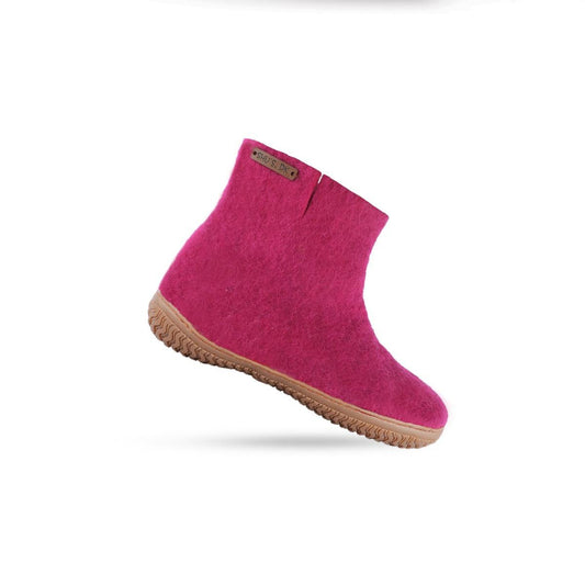 Ullstövlar (100% ren ull) - Modell Rosa med gummisula