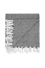 Plaid med frynser i 100% bomuld - 135 x 200 cm. fra Rugs’N’More