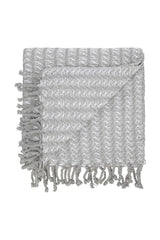 Plaid med frynser i 100% bomuld - 135 x 200 cm. fra Rugs’N’More