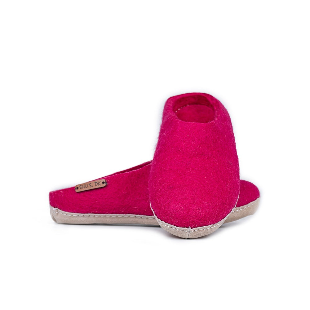 Ulltofflor (100% ren ull) - Modell Rosa med mockasula