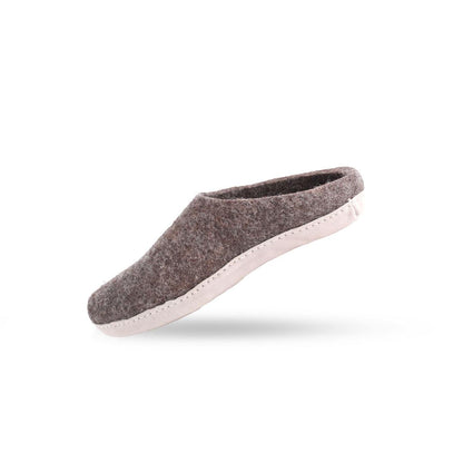 Ulltofflor (100% ren ull) - Modell Brun med mockasula