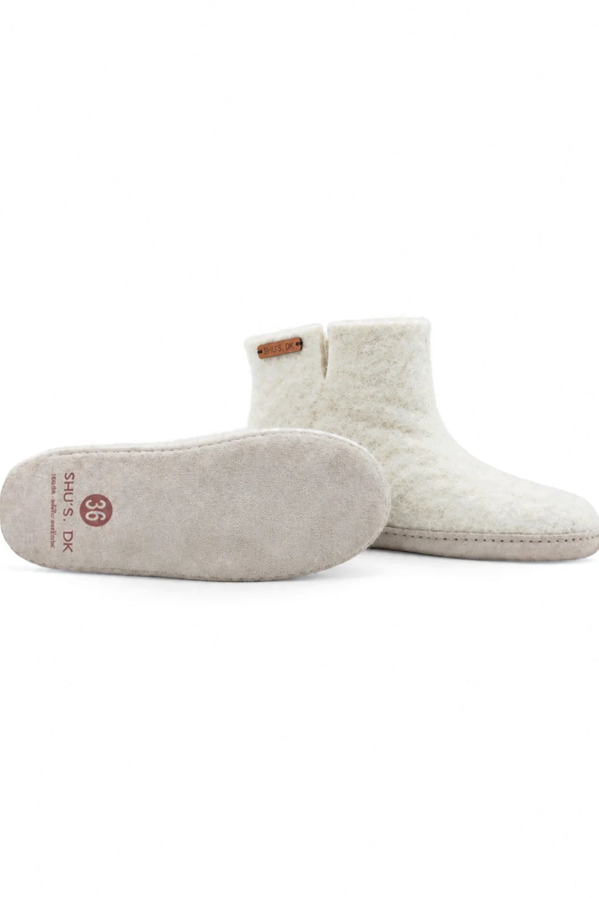 Ullstövlar (100% ren ull) - Modell Beige med mockasula