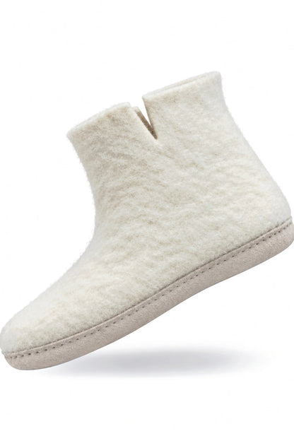 Ullstövlar (100% ren ull) - Modell Beige med mockasula