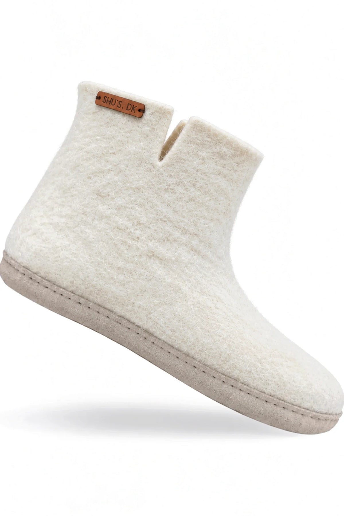 Ullstövlar (100% ren ull) - Modell Beige med mockasula