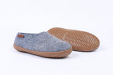 Ullskor (100% ren ull) - Modell Denim med gummisula
