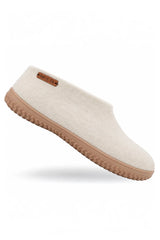 Ullskor (100% ren ull) - Modell Beige med gummisula