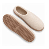 Ulltofflor (100% ren ull) - Modell Beige med gummisula