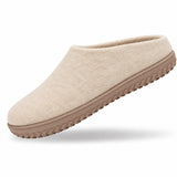 Ulltofflor (100% ren ull) - Modell Beige med gummisula
