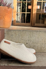 Ullskor (100% ren ull) - Modell Beige med gummisula