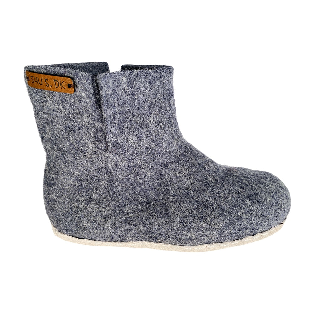 Ullstövlar Barn (100% ren ull) - Modell Denim med mockasula