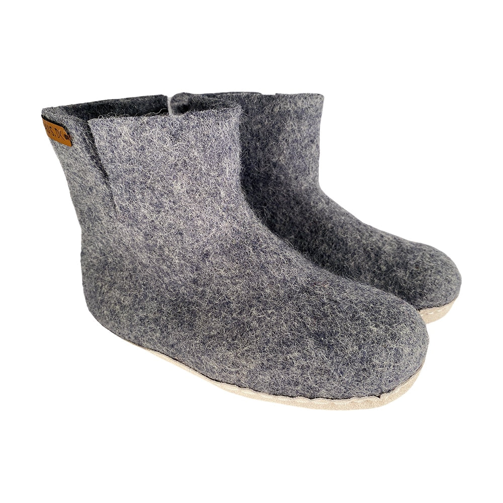 Ullstövlar Barn (100% ren ull) - Modell Denim med mockasula