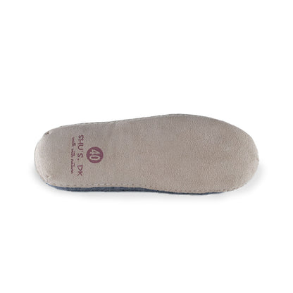 Ulltofflor (100% ren ull) - Modell Denim med mockasula