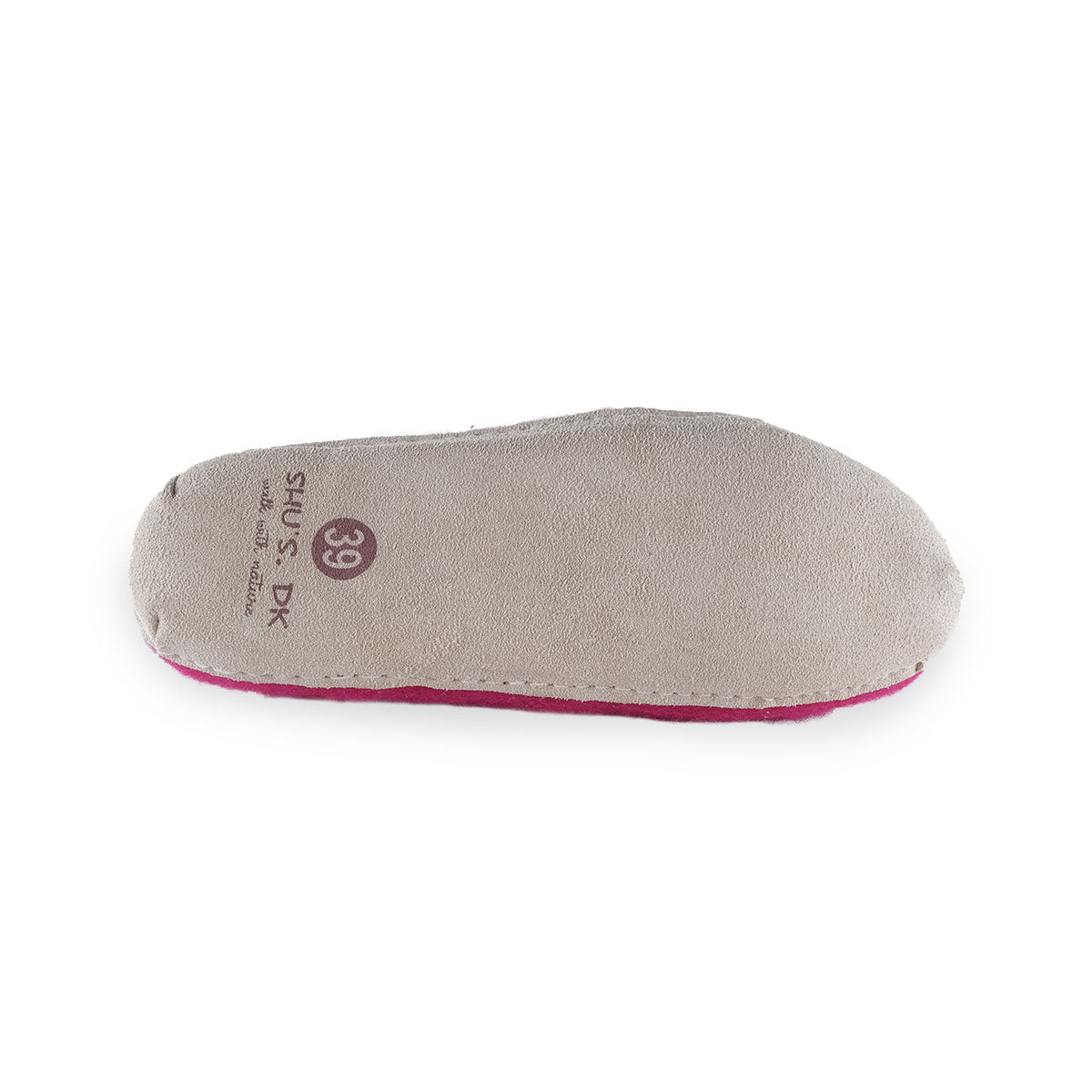 Ulltofflor (100% ren ull) - Modell Rosa med mockasula