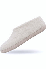 Ulltofflor (100% ren ull) - Modell Beige med gummisula